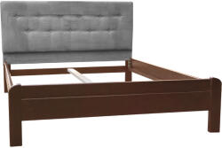 Ágy manufaktúra Ágota bükk ágykeret kárpitizott fejvéggel 90x200 cm