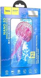 hoco. Apple iPhone 12 Pro Max HOCO A12 képernyővédő üveg (3D full cover, íves, ujjlenyomat mentes, karcálló, 9H) FEKETE (A12_12_PRO_MAX)