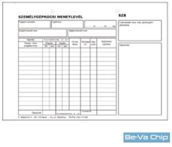 Belföldi D. GEPJ. 36/5 A5 100lapos fekvő személygépkocsi menetlevél (D.GEPJ.36/5)