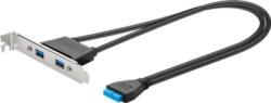 Goobay 95369 2x USB-A 3.0 hátlapi panel - Ezüst (95369)