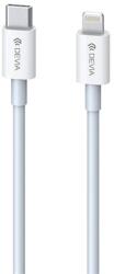 DEVIA SMART adatkábel és töltő (Type-C - lightning 8pin, 20W, 100cm) FEHÉR (326868 / E10) - bevachip