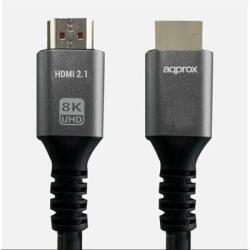 Approx Kábel - HDMI 2.1 kábel apa/apa 2m (UHD 8K, 4K, FHD, aranyozott, HDR10, HDCP 2.2, Dolby TrueHD, ARC) (APPC63)