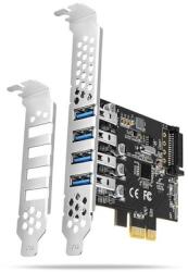 AXAGON PCEU-43RS 4db USB 3.2 gen1 portos PCI-Express kártya (PCEU-43RS) - bevachip
