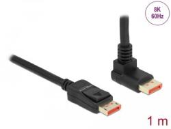 Delock DisplayPort kábel egyenes csatlakozódugóval - csatlakozódugóval 90 ívelt felfelé 8K 60 Hz 1 (87054) - bevachip