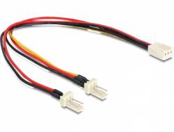 Delock 89343 molex 3 pin anya > 2 x molex 3 pin apa (ventilátor), 22 cm (BVC2-89343)