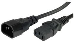 Valueline Tápkábel IEC 320 C14 - C13, F/M, 1 m, fekete (19.99.1510-20)
