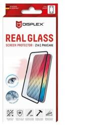 Displex Samsung Galaxy S22 Plus 5G DISPLEX képernyővédő üveg (3D full cover, íves, tok barát, karcálló, 10H) FEKETE (01576)