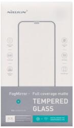 Nillkin FOGMIRROR képernyővédő üveg (matt, 2.5D, full glue, lekerekített szél, karcálló, 0.33mm, 9H) FEKETE - Apple iPhone 12 mini (GP-101728)