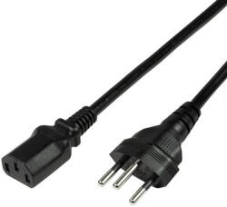 LogiLink Power Cord, Swiss-C13 cable, black, 1, 80m (CP102) - bevachip