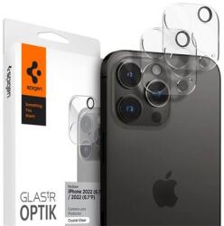 Spigen OPTIK kameravédő üveg 2db (lekerekített szél, karcálló, 9H) ÁTLÁTSZÓ - Apple iPhone 14 Pro /Apple iPhone 14 Pro Max (AGL05228)