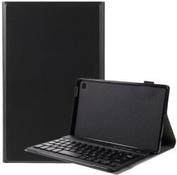Gigapack Samsung Galaxy Tab A7 Tok álló, bőr hatású (FLIP, bluetooth billentyűzet, asztali tartó funkció, QWERTY, angol nyelvű) FEKETE (GP-110107)