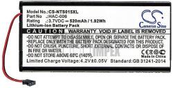 Utángyártott Nintendo HAC-006 HAC-BPJPA-C0 HAC-015 HAC-016 HAC-A-JCL-C0 HAC-A-JCR-C0 Switch Controller 3.7V 520mAh 1.92Wh Li-Ion játékkonzol akkumulátor utángyártott