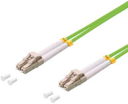 LogiLink Fiber duplex patch kábel, OM5, 50/125 , LC-LC, lime zöld, 2 m (FP5LC02)