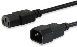 Equip Tápkábel - 112101 (PC tápkábel hosszabbító, IEC 320, fekete, 3m) (112101) - bevachip