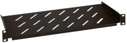Legrand Rackszekrény polc - 1U-19", 2 ponton rögzített csavarral, fix, 250mm, max. 50 kg, fekete (E2S1U25)