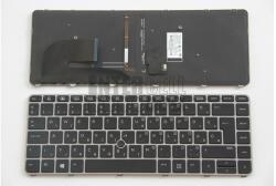 HP EliteBook 840 G3 745 G3 745 G4 840 G4 ZBook 14u G4 series háttérvilágítással (backlit) trackpointtal (pointer) fekete magyar (HU) laptop/notebook billentyűzet ezüst kerettel