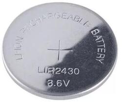 Li-Ion LIR2430 60mAh 3.6V újratölthető akku / akkumulátor / elem / gombelem