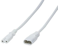 LogiLink Power Cord, Extension C8 - C7 , 2.0m, white (CP132) - bevachip