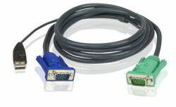 ATEN SPHD 3in1 > HDB, USB, 2xPS/2 KVM Switch kábel (2L-5302UP)