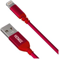 YENKEE USB 2.0-Lightning szinkronizáló és töltőkábel 1m piros (YCU 611 RD) (YCU 611 RD) - bevachip