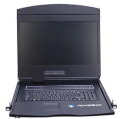 Proconnect KVM Konzol LCD 19", VGA, Dual Rail (PC-V1901D) - bevachip