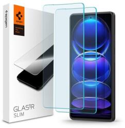 Spigen SLIM képernyővédő üveg 2db (2.5D, extra karcálló, tokbarát, ultravékony, 0.2mm, 9H) ÁTLÁTSZÓ Xiaomi Redmi Note 12 Pro Xiaomi Redmi Note 12 Pro Plus (AGL06045)