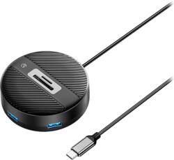 ORICO ORICO-4 ports USB-C to USB3.0 HUB with SD/TF port - round (ORICO-YS5-C3-03-BK-BP)