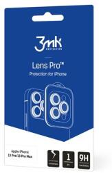 3mk Protection LENS PRO kameravédő üveg (2.5D lekerekített szél, karcálló, 9H, felhelyezést segítő keret) EZÜST Apple iPhone 13 Apple iPhone 13 mini (GP-129885)