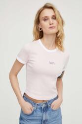 Levi's pamut póló női, rózsaszín - rózsaszín L