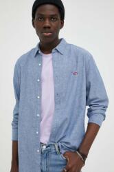 Levi's pamut ing férfi, galléros, slim - kék L