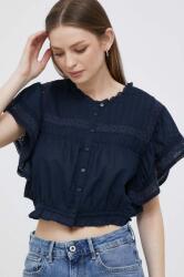 Pepe Jeans pamut ing női, sötétkék, regular - sötétkék L