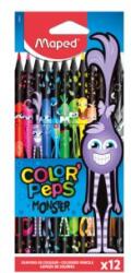 Maped Creioane triunghiulare MAPED "COLOR' PEPS MONSTER" set de 12 buc