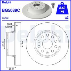 DELPHI féktárcsa DELPHI BG5089C (BG5089C)