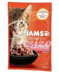 Iams Cat Delights Lazac és Pisztráng Aszpikban 24x85gr