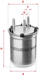 SOFIMA filtru combustibil SOFIMA S 4033 NR (S 4033 NR) - automobilus