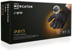 Accesorii Service Set 50 de manusi nepudrate, din nitril, texturate, negre, marimea L, MERCATOR (AD-00-0013)