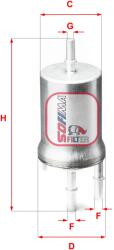 SOFIMA filtru combustibil SOFIMA S 1845 B (S 1845 B) - automobilus