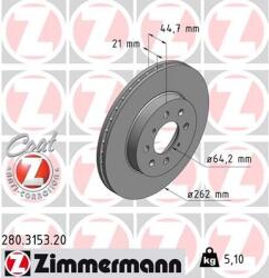 ZIMMERMANN Disc frana ZIMMERMANN COAT Z 280.3153. 20 (280.3153.20)