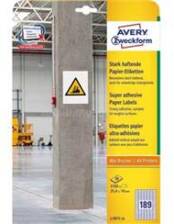 AVERY L7871-20 25, 4x10mm szuper tapadású 3780db-os etikett (AVERY_L7871-20) (AVERY_L7871-20)
