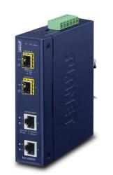PLANET IP30 Industrial 2-port convertoare media pentru rețea Albastru (IGT-2205AT)