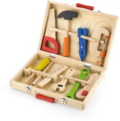 Viga Toys Fából készült szerszámok bőröndben