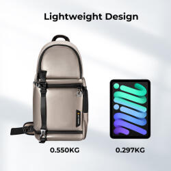 K&F Concept Beta Messenger egyvállas kamera hátizsák 10L, műbőr (KF-13-141V1) - mikrosat
