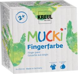 Kreul KreulL "Mucki" ujjfestékkészlet, 4 színben