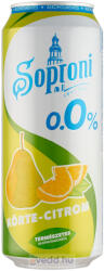 Soproni Zéro 0, 5L Körte-Citrom Ízű Dobozos Sör (DRS)*