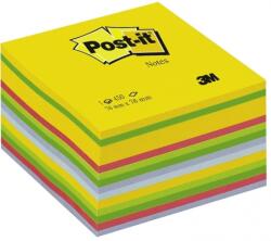3M Notite adezive culori mixte cub Post-It 76 mm x 76 mm 450 file/cub 3M UU009542976 (2030U)