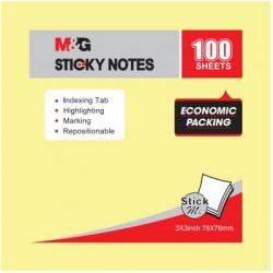 M&G Notite adezive model economic, 76 x 76mm, galben, 100 file/set M&G AS33A1074401