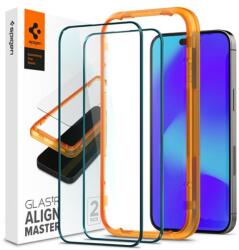 Spigen AlignMaster "Glas. tR" Apple iPhone 14 Pro Max Tempered kijelzővédő fólia (2db)