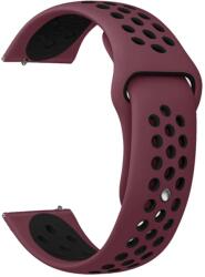 Eternico Sporty Universal Quick Release 22mm - Solid Black and Bordo (AET-U22SP-BlBo)