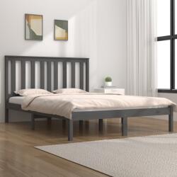vidaXL Cadru de pat Super King, gri, 180x200 cm, lemn masiv de pin (3103860)