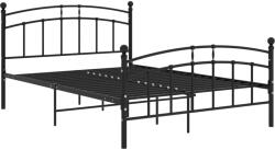 vidaXL Cadru de pat, negru, 200 x 200 cm, metal (324985) - vidaxl